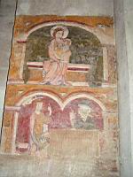 Saint Paul 3 Chateaux - Cathedrale, Peinture murale, Vierge a l'enfant